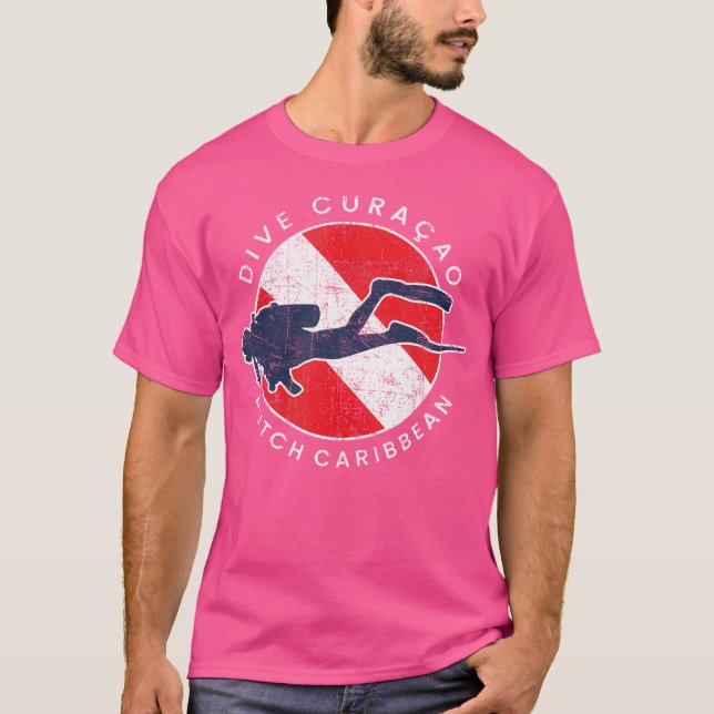 Camiseta Dive Curacao Scuba Dive Flag (Frente)