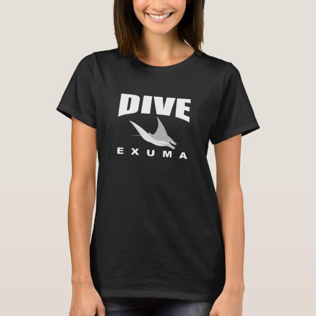 Camiseta Dive Exuma Scuba Diving at Exuma with Manta Rays (Frente)