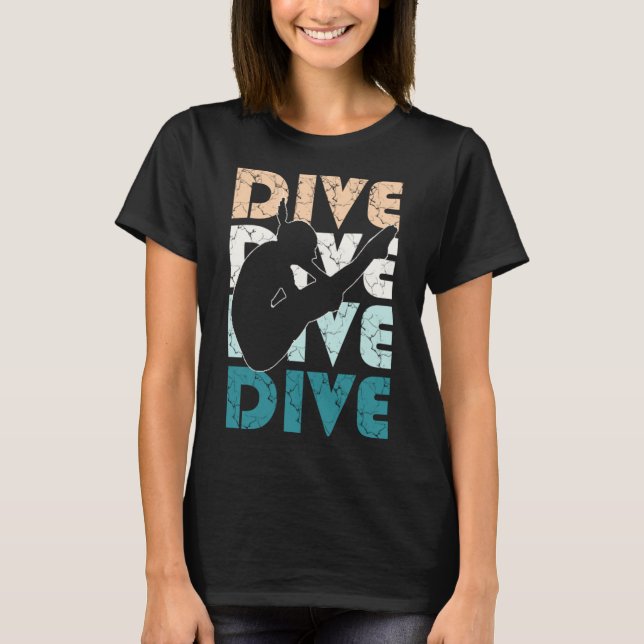 Camiseta Dive Funny Springboard Merging Gift para High Dive (Frente)