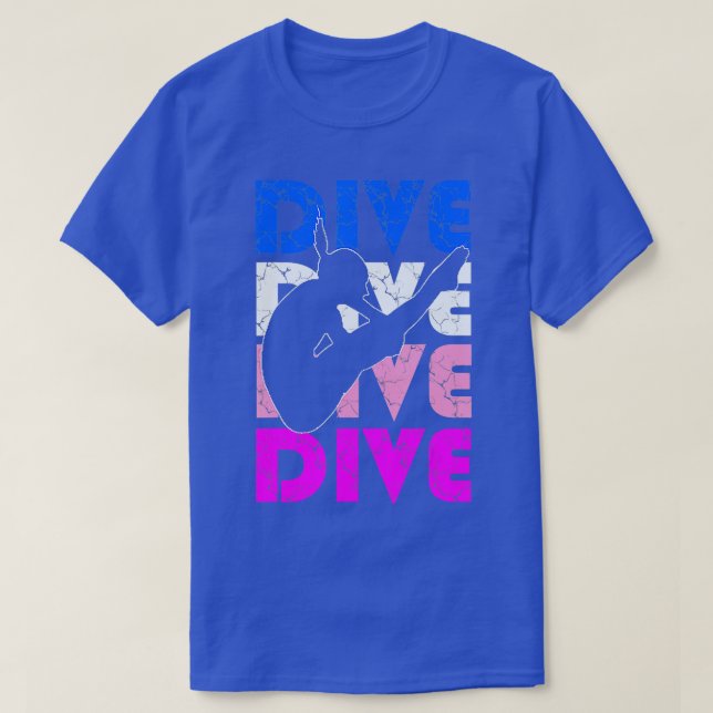 Camiseta Dive Funny Springboard Merging Gift para High Dive (Frente do Design)