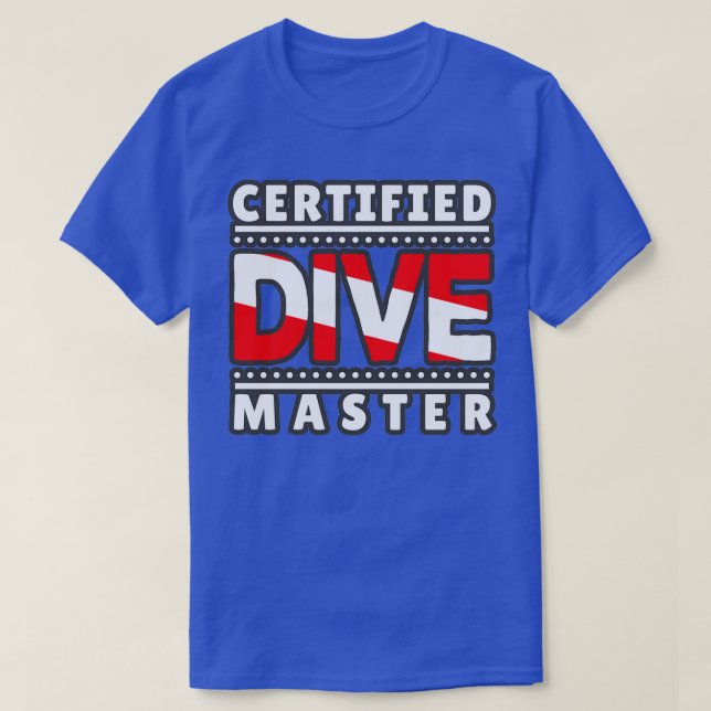 Camiseta Dive Master Certificado (Frente do Design)