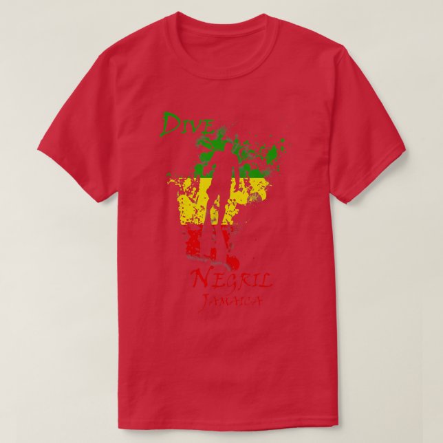 Camiseta Dive Negril Jamaica Vacing (Frente do Design)