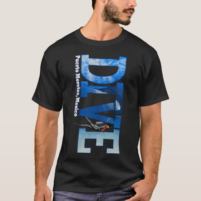 Camiseta Dive Puerto Morelos Scuba Merging Snorkeling (Frente)
