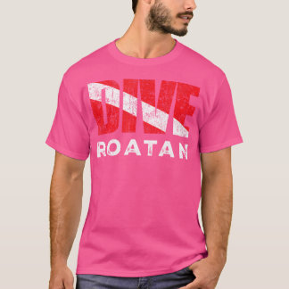 Camiseta Dive Roatan Scuba Diver Dive Flag