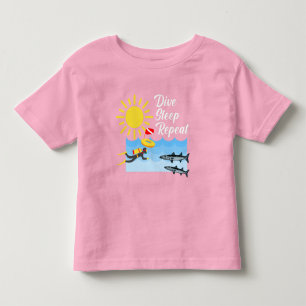 Camiseta Dive Sleep Repetir Design - Toddler Fine Jersey T-