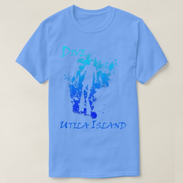 Camiseta Dive Utila Bay Islands Honduras Vacing Lo (Frente do Design)