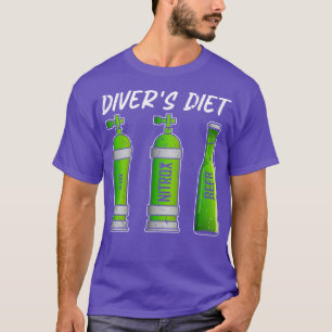 Camiseta Diver Diet Beer Funny Scuba Merging