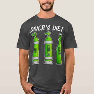 Camiseta Diver Diet Beer Funny Scuba Merging