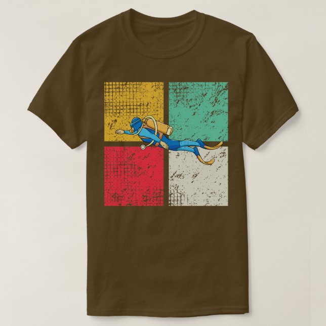 Camiseta Diver Divisor Retro (Frente do Design)