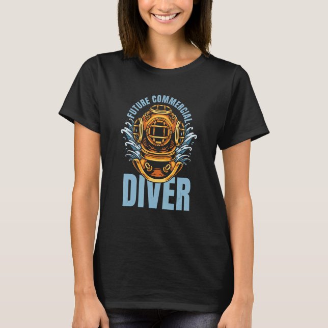 Camiseta Diver Future Dive Scuba  Snorkeling Commercial Div (Frente)