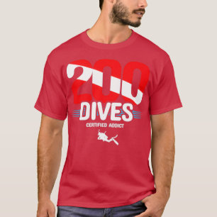 Camiseta Diver Scuba 200 Dives Certificado Desce Scuba D