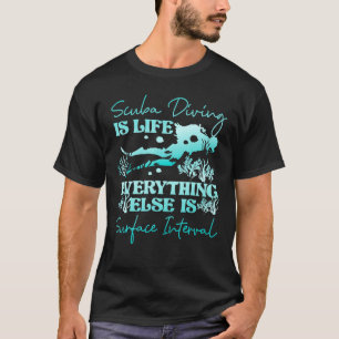 Camiseta Diver Scuba Mergulhando É Vida Tudo Mais Superfí