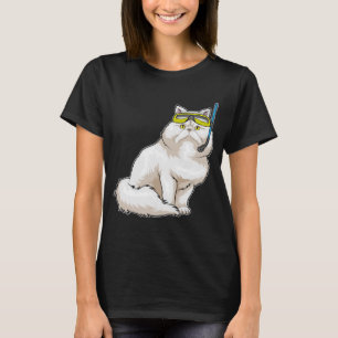 Camiseta Diver Snorkel, gato persa