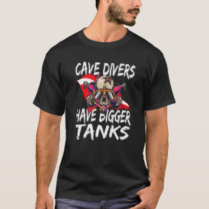 Camiseta Divers de Cavernas têm maiores tanques para mergul