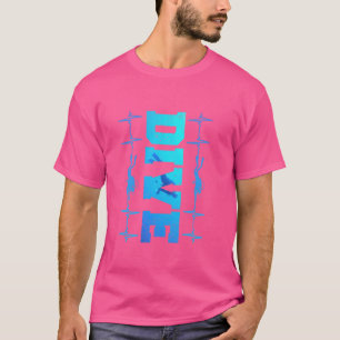 Camiseta Divers Scuba Diving Mask Snorkel Fins para Homens