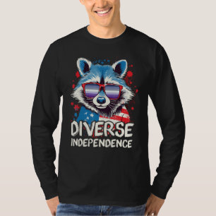 Camiseta Diversa Independência  Guaxinim Bicha Lesbiana Ócu