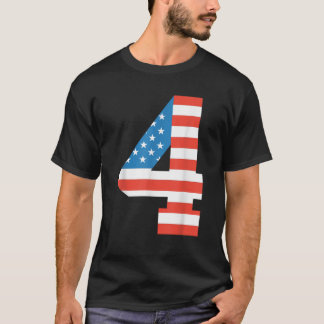 Camiseta Diversão 4º aniversário Bandeira Americana 4º de j
