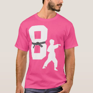 Camiseta Diversão 8º Aniversário Karate Taekwondo Garoto De