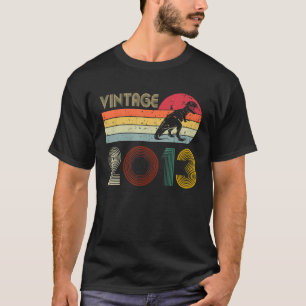 Camiseta Diversão 9º aniversário Dinossauro de 9 anos Crian