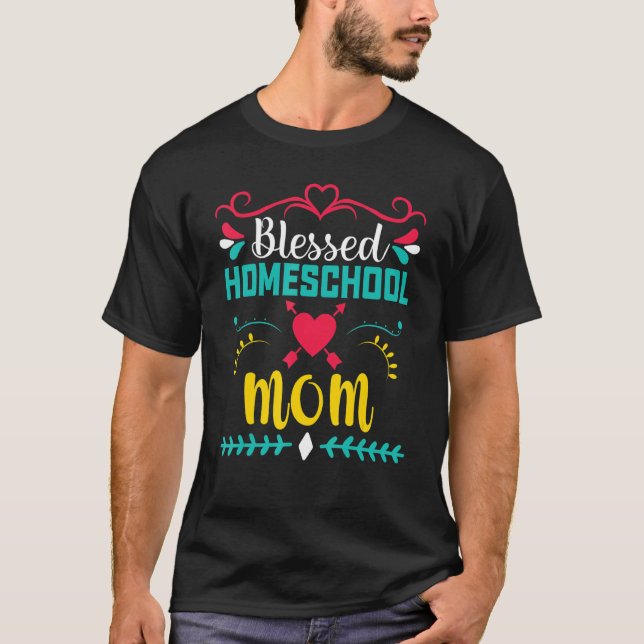Camiseta Diversão Abençoada Escola Mãe Memória De Volta À E (Frente)
