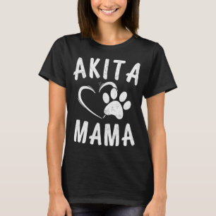 Camiseta Diversão Akita Mama Gift Pet Lover Roupa Dog Akita