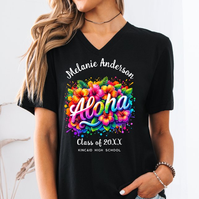 Camiseta Diversão Aloha Graduação Tropical  (Criador carregado)