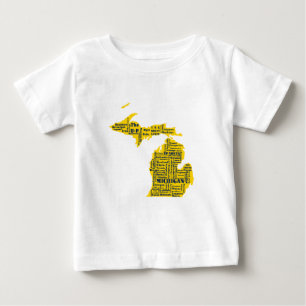 Camiseta Diversão Amarelo e Marinho do Estado Azul das cida