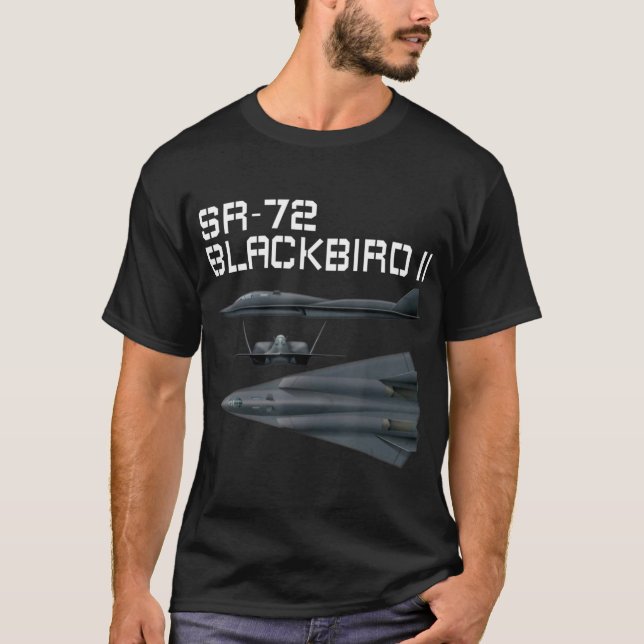 Camiseta Diversão Americana Da Aviação Militar Sr-72 Blackb (Frente)