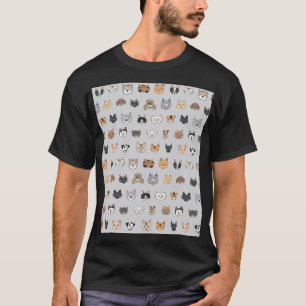 Camiseta Diversão Animal: Cães Cães Mistura de Porcos