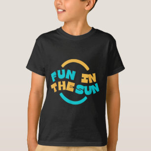 Camiseta Diversão ao Sol _ Gráfico de Verão Casual