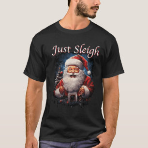 Camiseta Diversão Apenas Dorme Papai Noel