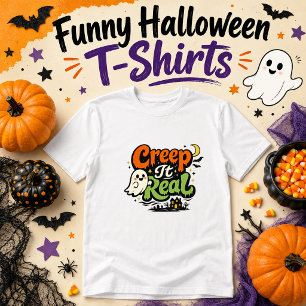 Camiseta Diversão Assustadora Dia das Bruxas Fantasma humor