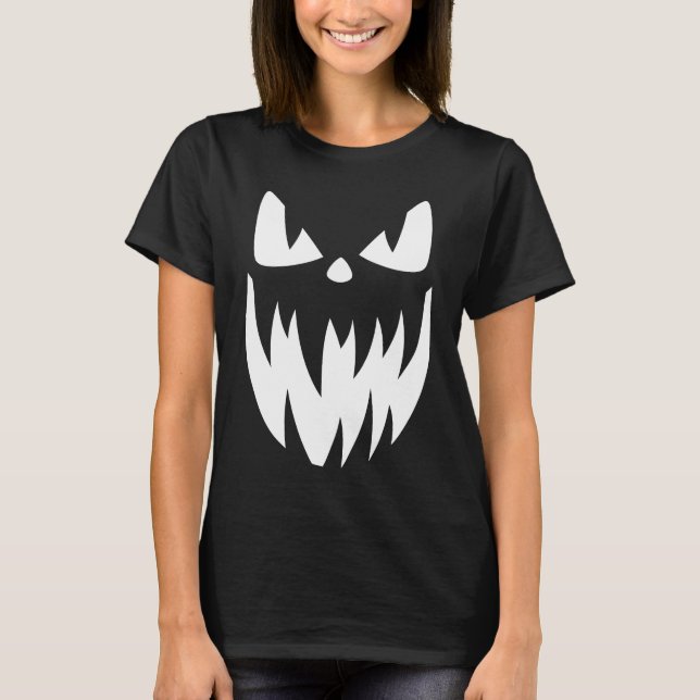 Camiseta Diversão Assustadora Pumpkin Jack O Lanterna Face (Frente)