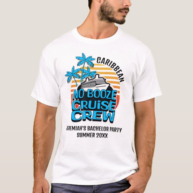 Camiseta Diversão Azul EQUIPE DA CRUISE SEM BEBIDA Viagem d (Frente)
