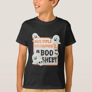Camiseta Diversão Boo Halloween Fantasma Múltipla Esclerose