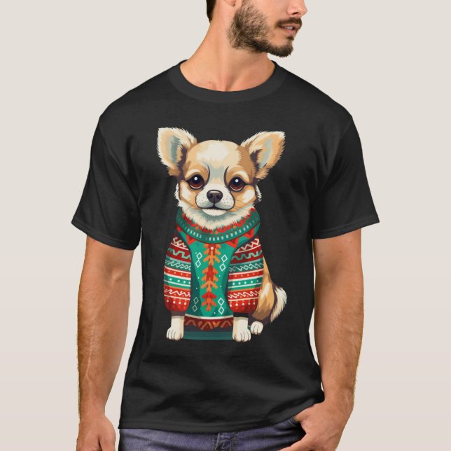 Camiseta Diversão Canine Christmas Fashion (Frente)