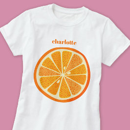 Camiseta Diversão Citrus Orange Personalizada