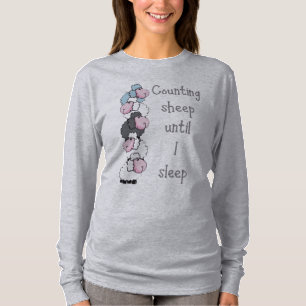 Camiseta Diversão Contando Ovelhas Até Eu Dormir Citaçã