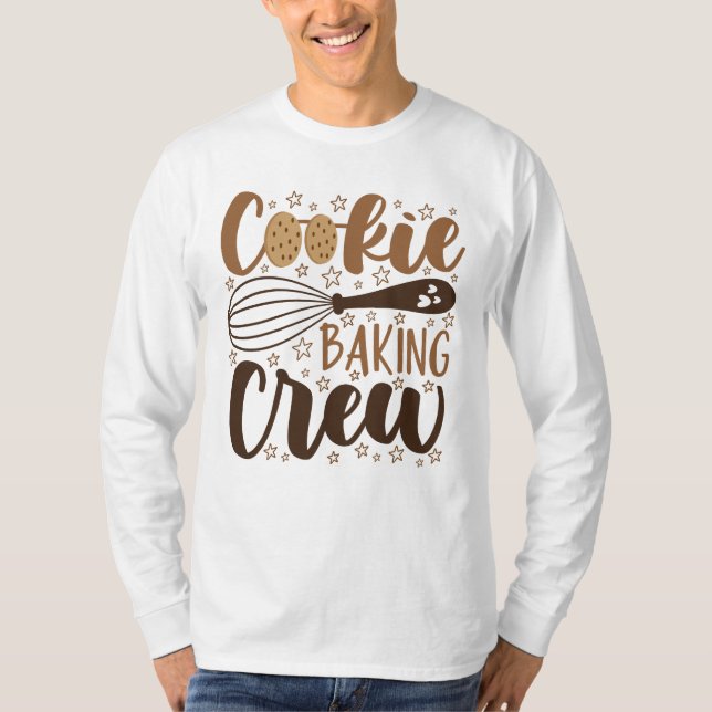 Camiseta Diversão Cookie Baking Crew Design (Frente)