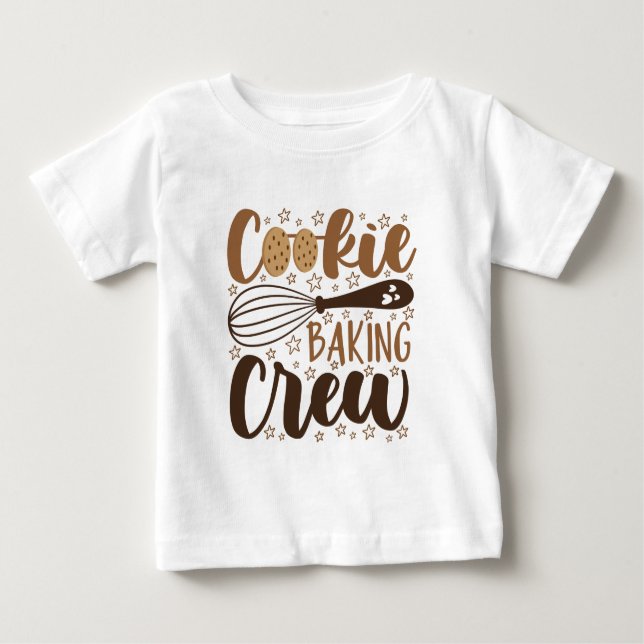 Camiseta Diversão Cookie Baking Crew Design (Frente)