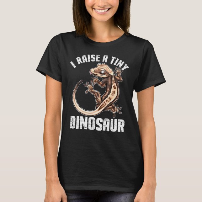 Camiseta Diversão Crestada Gecko Eyelash Lizard Reptile Her (Frente)