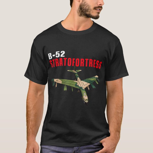 Camiseta Diversão da Aviação Militar Americana B- 52 Strato (Frente)