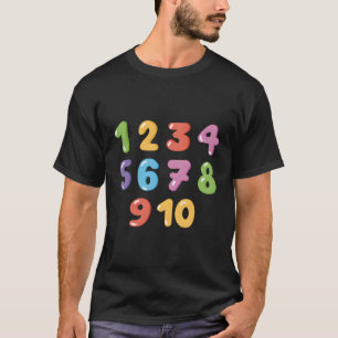 Camiseta Diversão da Educação em Matemática Números de Mate