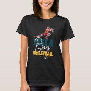 Camiseta Diversão da equipe do jogador de voleibol de praia