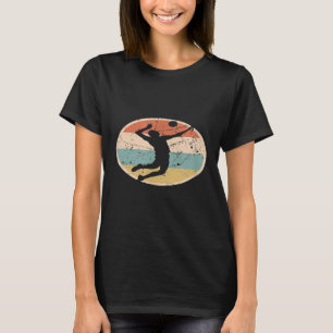 Camiseta Diversão da Equipe do Jogador de Voleibol Retro C