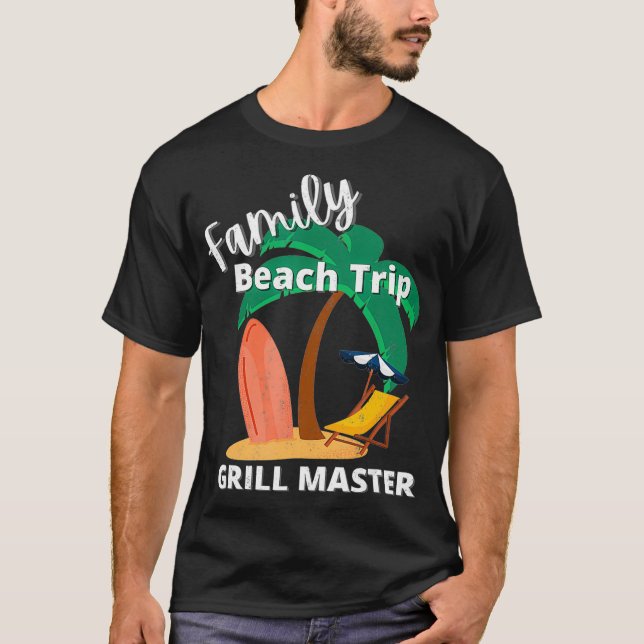 Camiseta Diversão da Família Beach Road Trip Legal GRILL MA (Frente)
