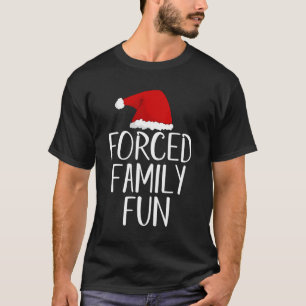 Camiseta Diversão da Família Forçada Véspera de Natal sarcá