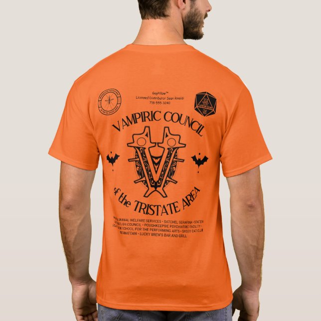 Camiseta Diversão da MS patrocinada pelo Conselho Vampiro T (Verso)