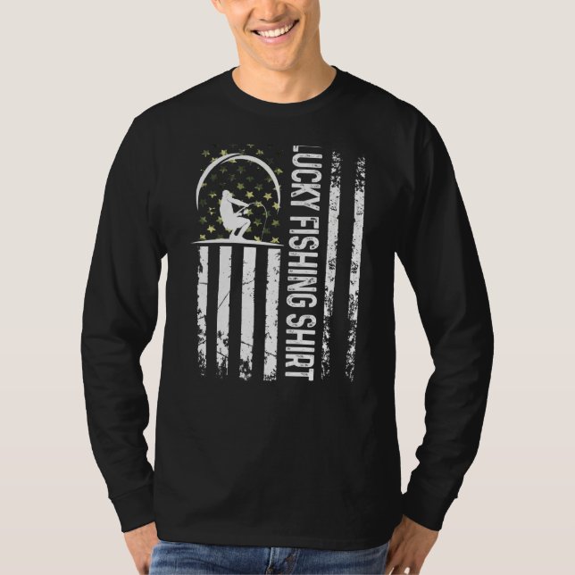Camiseta Diversão Da Pesca Sortuda (Frente)