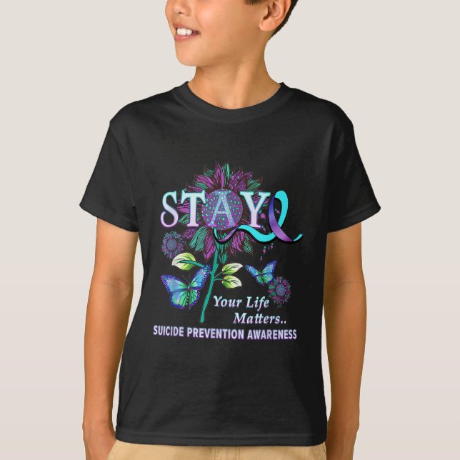 Camiseta Diversão da prevenção suicida Consciência Mantenha (Frente)
